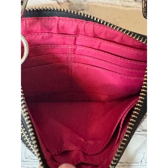 Coach Poppy Black and Silver Wristlet - Picture 3 of 4